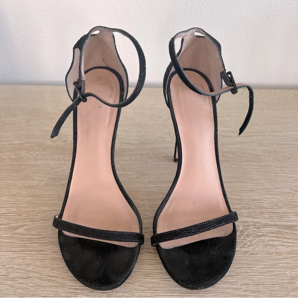 Stuart Weitzman Nudist Goosebump Black